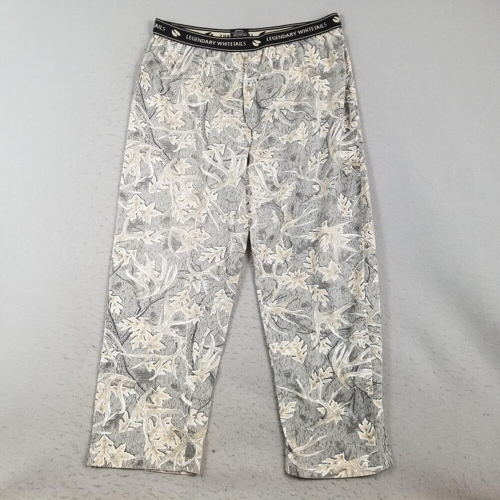 Legendary Whitetails Pajama Pants Mens 2XL Gray Camo Antler Lounge Sleep Hunting